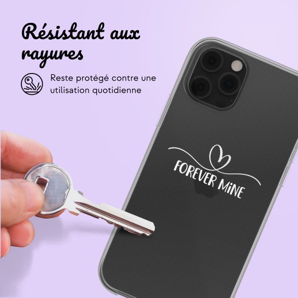 Coque personnalisée avec un cœur élégant iPhone 12 (Pro) - Transparent