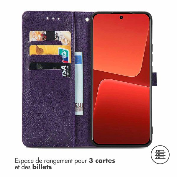 imoshion Etui de téléphone portefeuille Mandala Xiaomi 13 - Violet