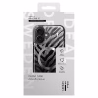 iDeal of Sweden Coque MagSafe transparente limitée Apple iPhone 17 - Zebra Mystique