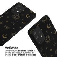 imoshion Coque design en silicone avec cordon Samsung Galaxy A33 - Sky Black