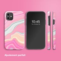 Selencia Coque arrière Vivid Tough iPhone 11 - Pastel Lipstick Marble