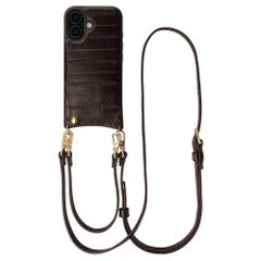 Selencia Nova coque arrière en cuir véritable avec porte-cartes Apple iPhone 17 - Dark Chocolate