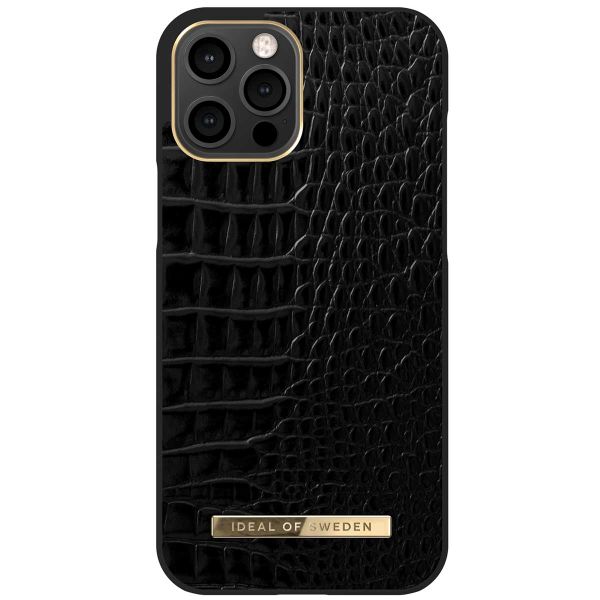 iDeal of Sweden Coque Atelier iPhone 12 Pro Max - Neo Noir Croco