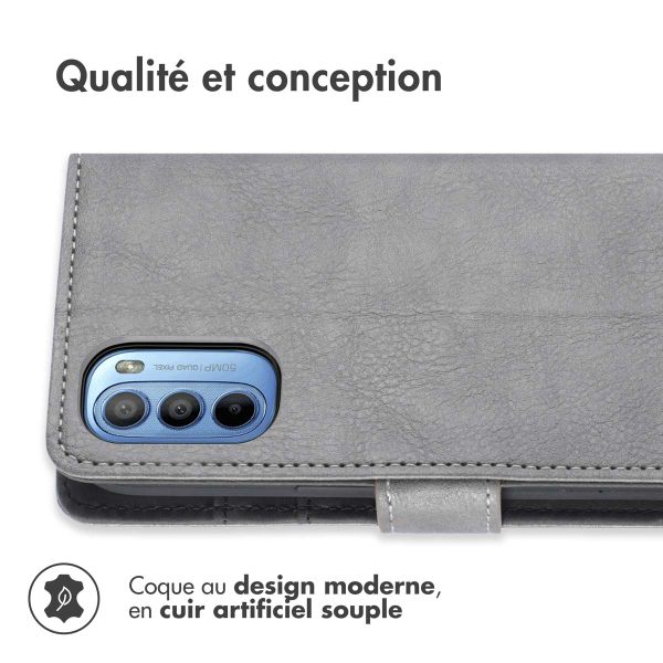 imoshion Étui de téléphone portefeuille Luxe Motorola Moto G31 / G41 - Gris