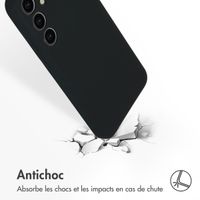 Accezz Coque Liquid Silicone Samsung Galaxy S24 Plus - Noir