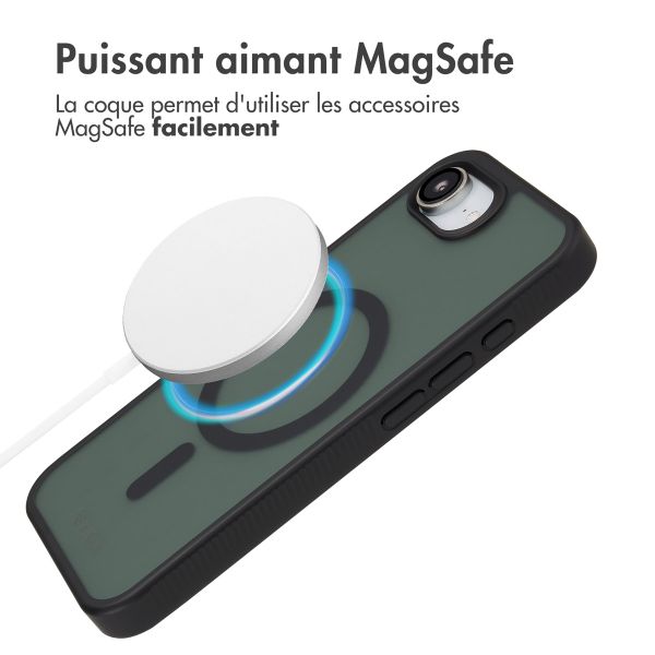 Accezz Coque Givrée Robuste avec MagSafe Apple iPhone 16e - Noir