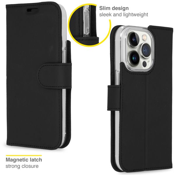 Accezz Étui de télephone Wallet Apple iPhone 14 Pro - Noir