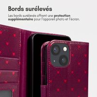 imoshion Étui de télephone portefeuille Design Apple iPhone 13 - Crush Check Coral Dust