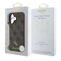 Guess Coque 4G Metal Logo MagSafe Apple iPhone 16 - Marron