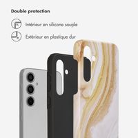 Selencia Coque arrière Vivid Tough Samsung Galaxy A55 - Chic Marble Gold