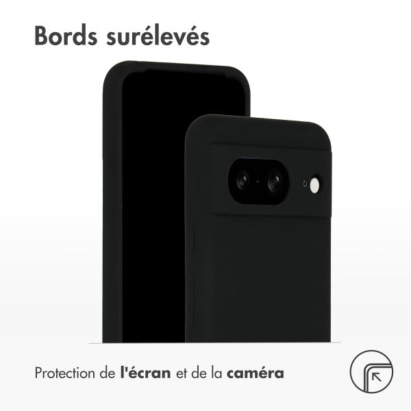 Accezz Coque Liquid Silicone Google Pixel 8 - Noir