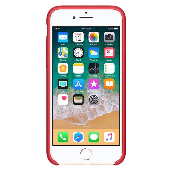 Apple Coque en silicone Apple iPhone SE (2022 / 2020) / 8 / 7 - Red
