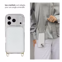 Selencia Coque arrière avec crochets amovibles Apple iPhone 17 Pro Max - Transparent