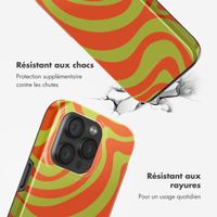 Selencia Coque arrière Vivid avec MagSafe Apple iPhone 15 Pro - Wavy Swirl Orange Fern