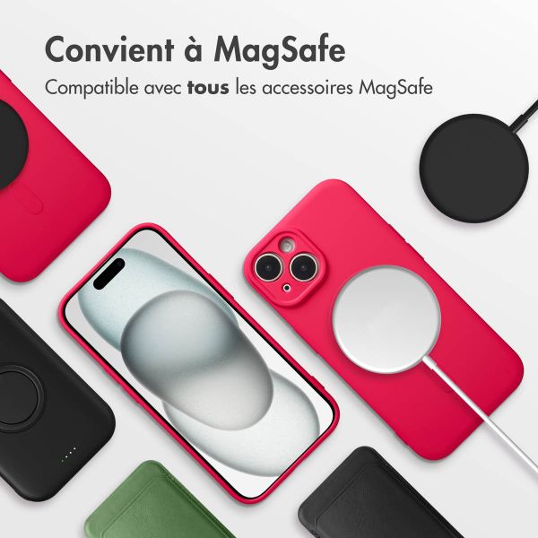 imoshion Coque Couleur avec MagSafe Apple iPhone 15 - Neon Pink