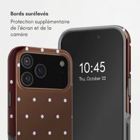 Selencia Coque arrière Vivid avec MagSafe Apple iPhone 17 Pro Max - Happy Dots Chocolate