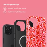 Selencia Coque arrière Vivid Tough avec MagSafe iPhone 15 - Wild Spots Lipstick