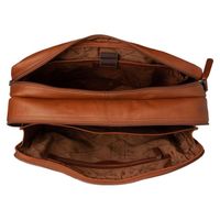 The Chesterfield Brand Sac ordinateur 17 pouces Ryan - Cuir véritable - Cognac