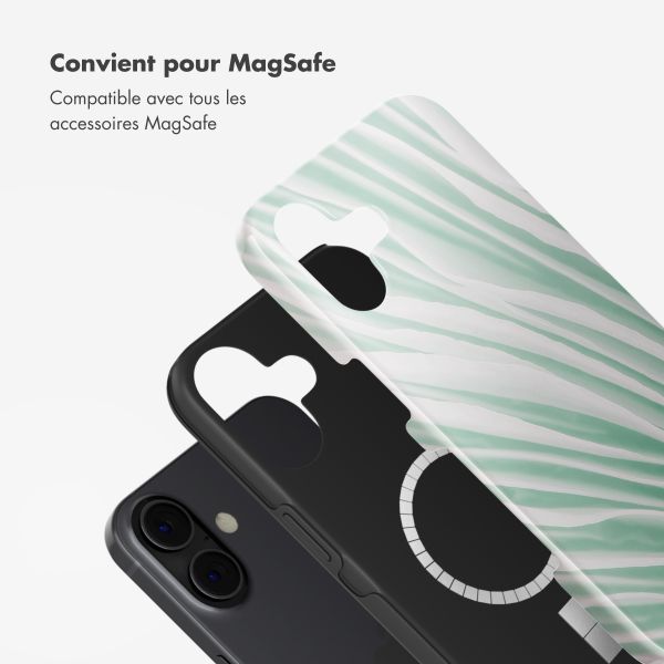 Selencia Coque arrière Vivid Tough avec MagSafe iPhone 16 - Nature Grayed Jade