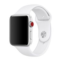 Apple Bracelet Sport Apple Watch Series 1 - 9 / SE (38/40/41 mm) | Series 10 / 11 (42 mm) - Taille M/L - Blanc