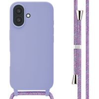 imoshion Coque en silicone avec cordon Apple iPhone 16 - Violet