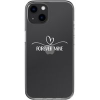 Coque personnalisée avec un cœur élégant iPhone 13 - Transparent