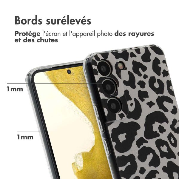 imoshion Coque Design Samsung Galaxy S22 - Leopard Transparent