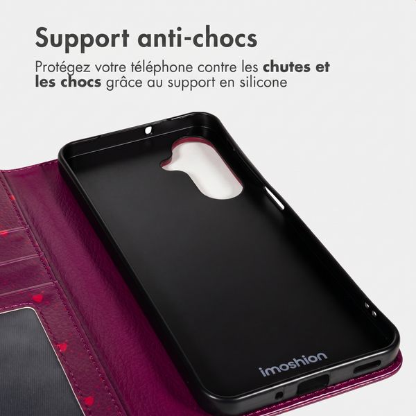 imoshion Étui de télephone portefeuille Design Samsung Galaxy A35 - Crush Check Coral Dust