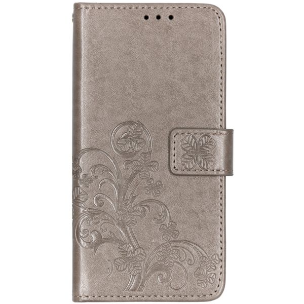 Etui de téléphone Fleurs de Trèfle Huawei Y6 (2019) - Gris