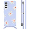 imoshion Coque design en silicone avec cordon Samsung Galaxy A54 (5G) - Lila Flower Distance