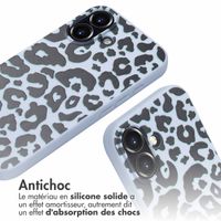 imoshion Coque design en silicone avec cordon iPhone 16 - Animal Lila