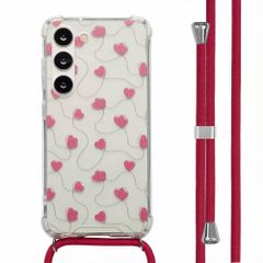 imoshion Coque Design avec cordon Samsung Galaxy S23 - Dusty Rose Connected Hearts