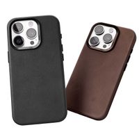 Woodcessories Coque Bio Leather MagSafe Apple iPhone 15 Pro Max - Noir