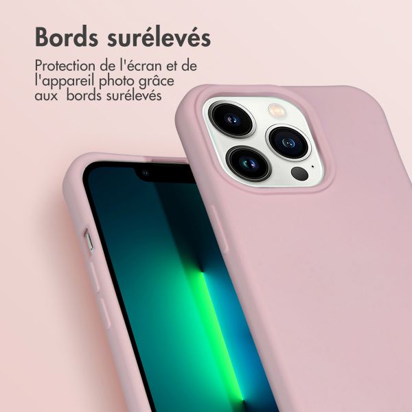 imoshion Coque de couleur avec cordon amovible iPhone 13 Pro - Rose