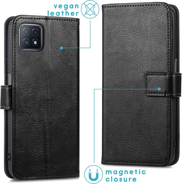imoshion Étui de télephone portefeuille de luxe Oppo A73 (5G) - Noir