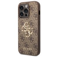 Guess Coque 4G Metal Logo Backcover iPhone 15 Pro Max - Brun