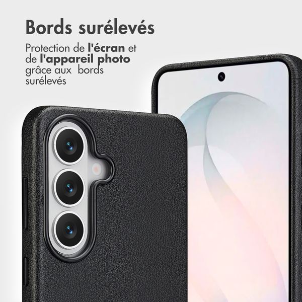Accezz Étui de télephone portefeuille en cuir 2-en-1 avec MagSafe Samsung Galaxy S26 Plus - Onyx Black
