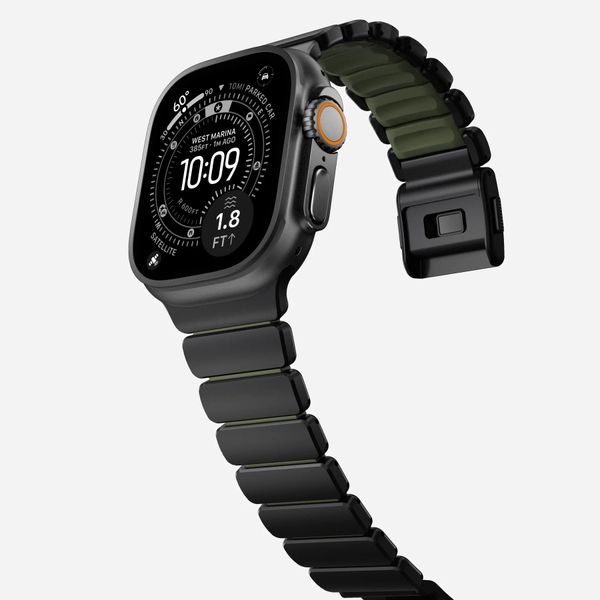 Nomad Bracelet Stratos Apple Watch | 44/45/46/49 mm - Forest Green / Black Titanium