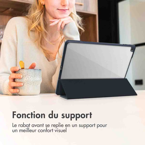 imoshion Coque tablette rigide Trifold Apple iPad 11 (2025) 11 pouces A16 / iPad 10 (2022) 10.9 pouces - Bleu foncé