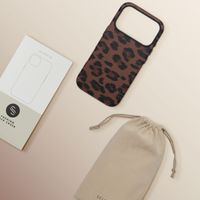 Selencia Coque Sabi imprimé panthère avec MagSafe Apple iPhone 17 Pro - Mocha Brown