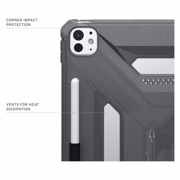 UAG Coque tablette Scout Apple iPad Pro 13 (2025) M5 / (2024) M4 - Ash