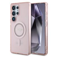 Guess Coque MagSafe IML avec strass Samsung Galaxy S25 Ultra - Rose