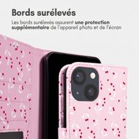 imoshion Étui de télephone portefeuille Design Apple iPhone 14 - Blush Berries