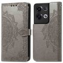 imoshion Etui de téléphone portefeuille Mandala Oppo Reno 8 Pro 5G - Gris