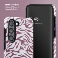 Selencia Coque arrière Vivid Samsung Galaxy S23 - Trippy Swirl Dark Rose