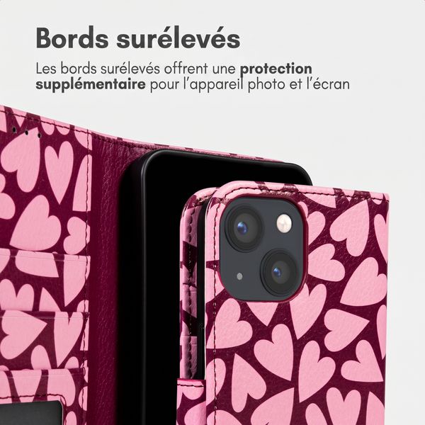 imoshion Étui de télephone portefeuille Design Apple iPhone 14 - Hearty Blush