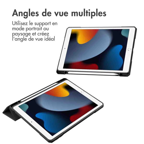 imoshion Coque tablette rigide Trifold Apple iPad 9 (2021) 10.2 pouces / iPad 8 (2020) 10.2 pouces / iPad 7 (2019) 10.2 pouces - Noir