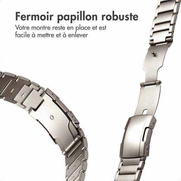 Accezz Bracelet en acier Titane mat Samsung Galaxy Watch Ultra (2024/2025) - Titanium