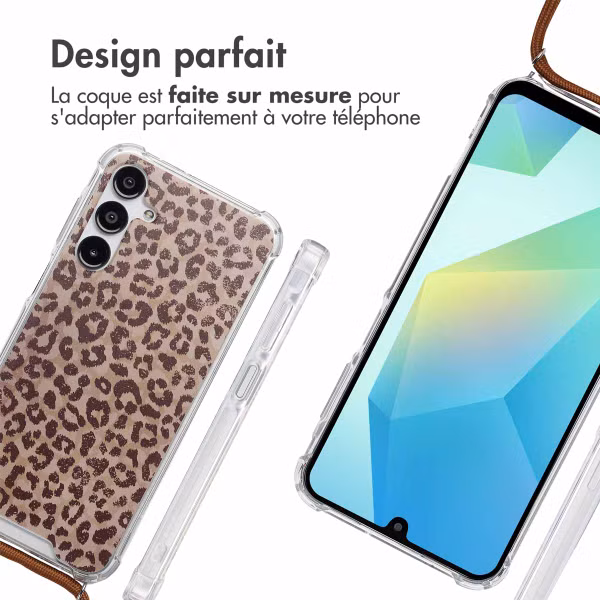 imoshion Coque Design avec cordon Samsung Galaxy A16 - Leopard Mood