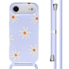 imoshion Coque design en silicone avec cordon Apple iPhone Air - Lila Flower Distance